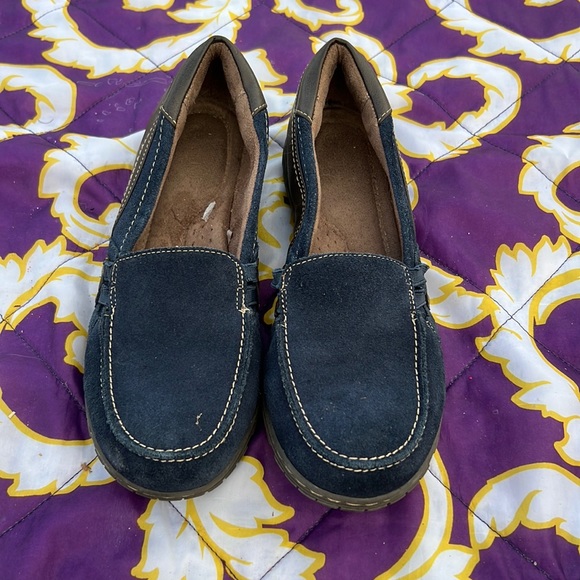 Blue suede loafers - Picture 1 of 2